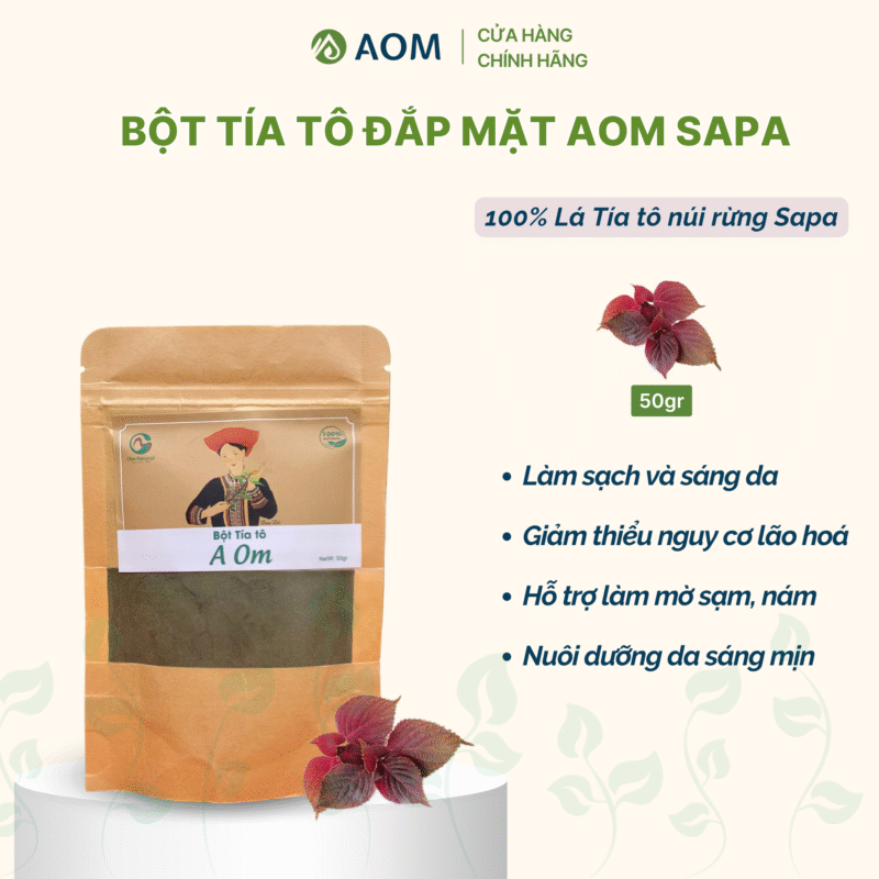 Bột Tía tô đắp mặt