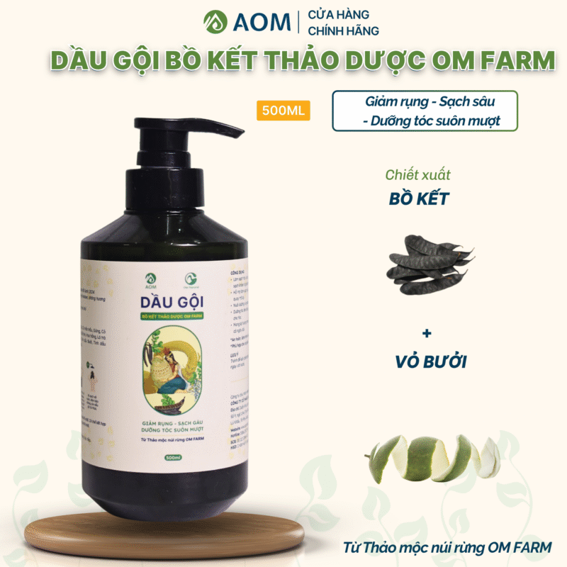 Dầu gội bồ kết thảo dược Om Farm