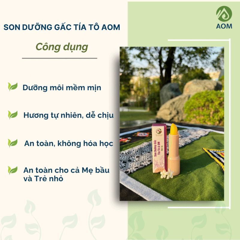 Công dụng Son dưỡng gấc tía tô