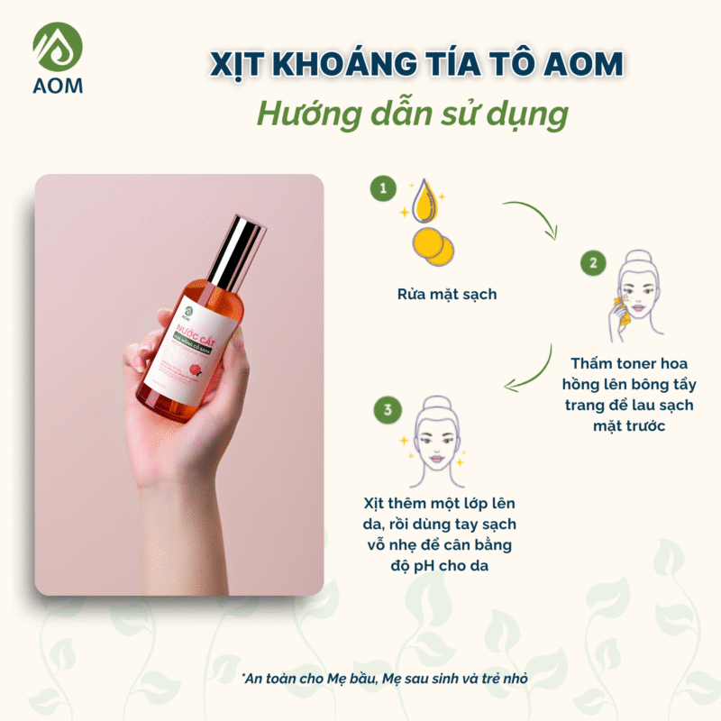 Hướng dẫn sử dụng Nước cất Hoa hồng