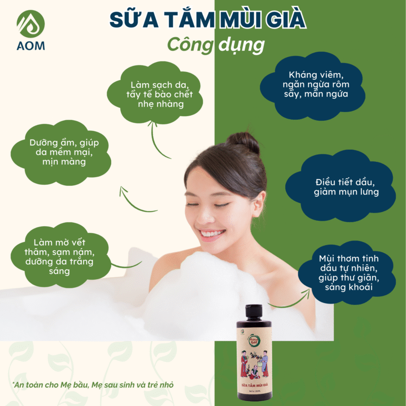 Công dụng Sữa tắm Mùi già