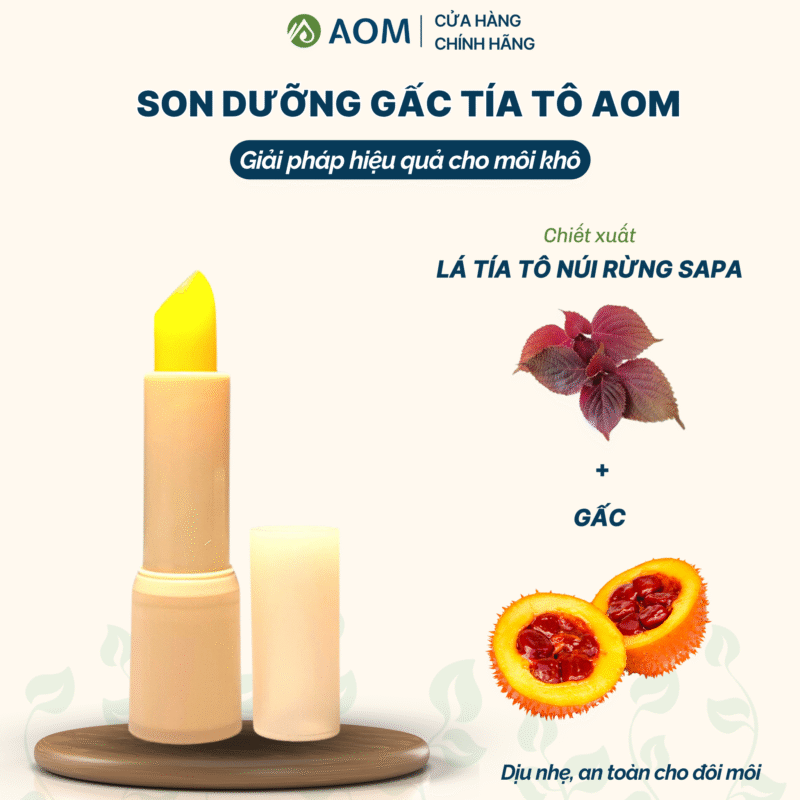 Son dưỡng gấc tía tô AOM