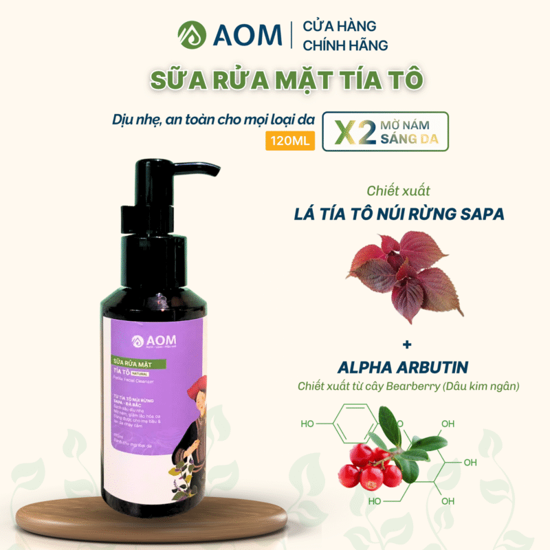 Sữa rửa mặt Tía tô AOM
