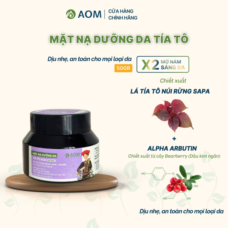 Mặt nạ dưỡng da Tía tô AOM