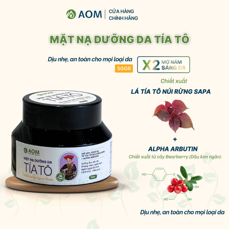 Mặt nạ dưỡng da Tía tô AOM