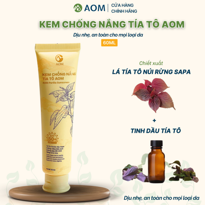 Kem chống nắng Tía tô AOM