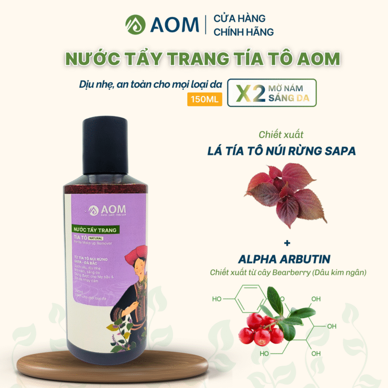 Nước tẩy trang Tía tô AOM