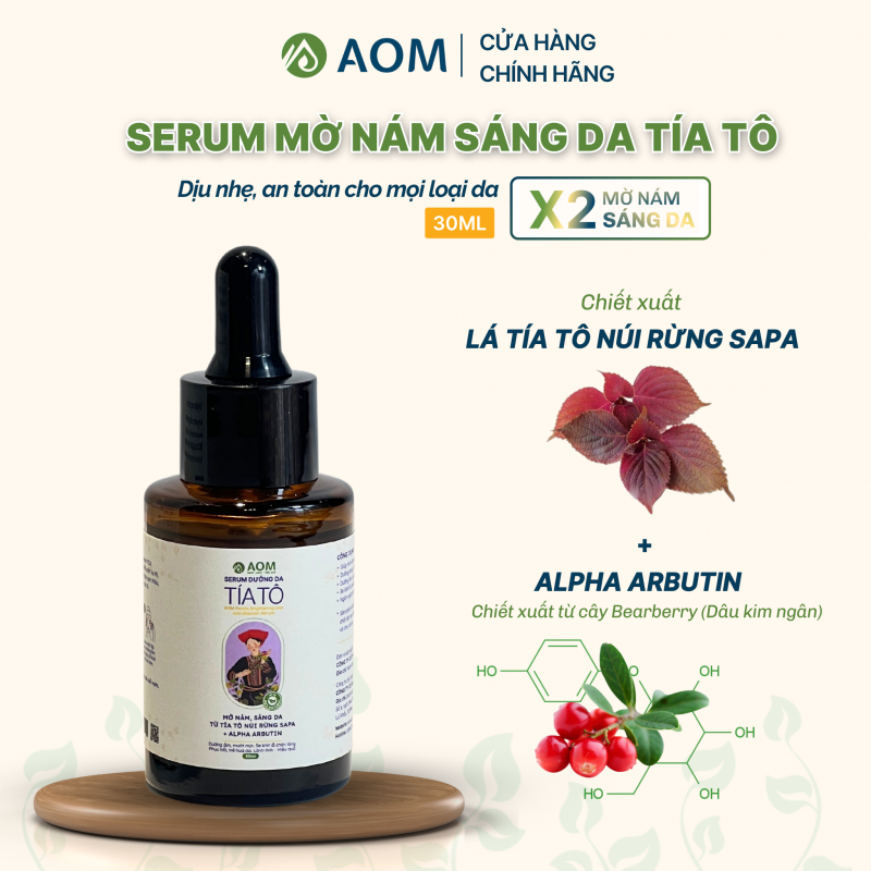Serum mờ nám sáng da tía tô