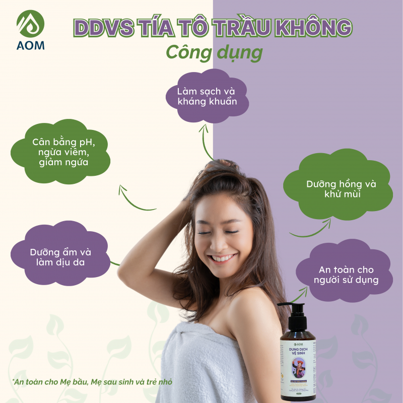 Công dụng Dung dịch vệ sinh Tía tô Trầu không