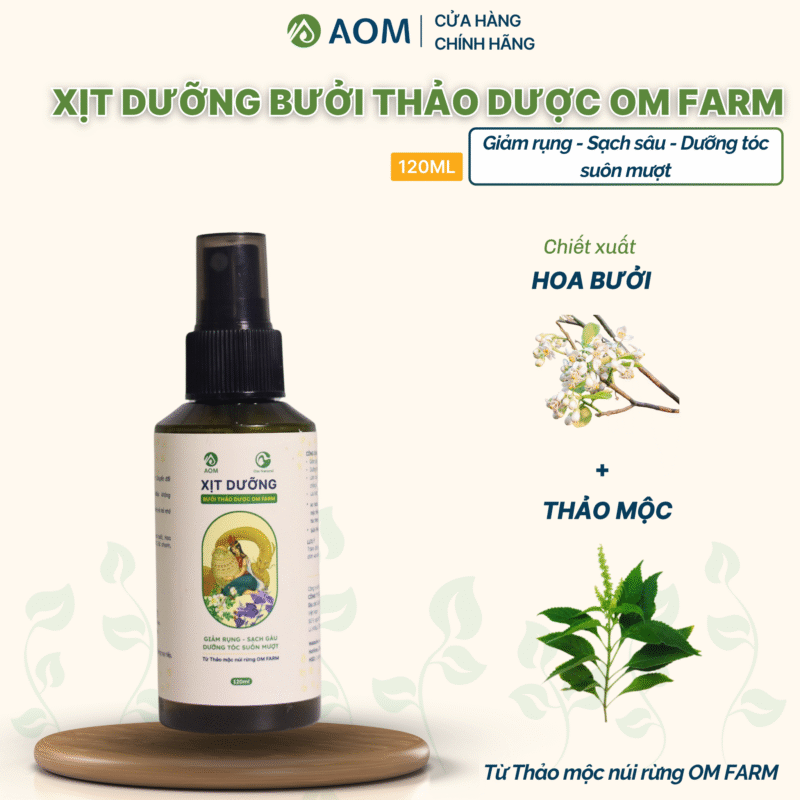 Xịt dưỡng bưởi thảo dược Om Farm