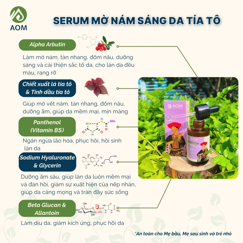 Serum mờ nám, sáng da Tía tô